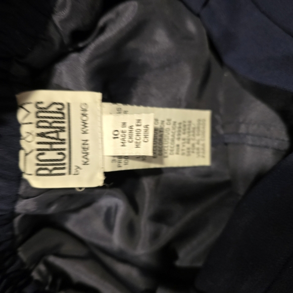 Vintage R&M Richards By Karen Kwong Elegant Blue Three-Piece Set - Picture 9 of 11